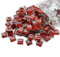 HSTWODE Glasmosaikfliesen Mosaiksteine,Rote Serie Bulk-Quadrat Glassteine Glasfliesen, 450 g, 1 x 1 cm für Basteln, Haus Deko (Rot 5)