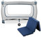 hauck Kinderreisebett Sleep N Play Go Plus mit Matratze Sleeper, Räder, Transporttasche, XL Schlupf zum Spielen, Klein Zusammenklappbar, für Babys ab Geburt bis 15 kg (Dusty Blue/Navy)