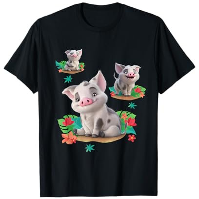 Disney Vaiana 2 Pua the Pig Cute Character Poses T-Shirt