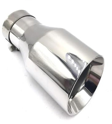 DZSQTUND Auspuffblenden 1 Stück 304 Edelstahl Universal-Auspuff-Endrohr + Auto-Auspuffspitze Auspuff Blende(IN 63MM-Out 114MM)