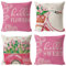 Sunshine smile Kissenbezug Tulpe 40x40 cm,4er Set Kissenhülle Blumen,Zierkissenbezug Dekokissen,Kissenbezug Kordsamt,Deko Kissen Wohnzimmer,Deko Kissen mit Blumen,für Sofa Sessel Zuhause Schlafzimmer