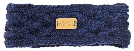 Aran Traditions Cable Knitted Style Headband (Navy)