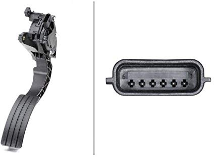 HELLA 6PV 009 978-731 Sensor, accelerator pedal position - for left-hand drive vehicles - 6-pin connector - Automatic Transmission