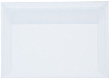 100 Briefumschläge C6 DIN (114-162 cm) - Transparent, Verschluss-Technik: Querlasche mit Abziehstreifen (Weiß) ! Grammatur: 100 g/m²