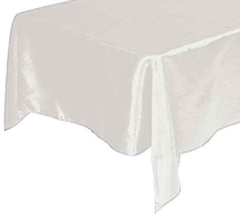 Tektrum Seidige Satin-Tischdecke – hochwertiger Stoff – ideal für Hochzeiten, Partys, Bankette, Veranstaltungen, Restaurants, Küche, Esszimmer-Dekoration (152,4 x 152,4 cm, weiß)