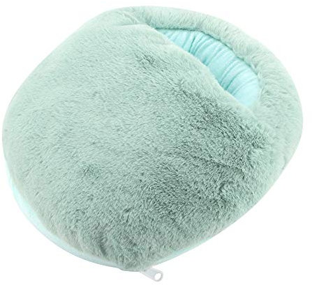 Chauffé par Temps Froid Hiver Chaud Chaussures USB Coussin Au Pied Chauffage Électrique pour Hiver Bureau Chauffage Pantoufles(Bleu Clair)