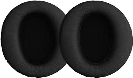 kwmobile Ear Pads Compatible with Cowin E7 Active Noise Cancelling Earpads - 2x Replacement for Headphones - Black