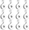 AUEAR, 20 Stück Anhänger zum Aufhängen, 18 mm, für austauschbare Druckknöpfe, Charms, Schmuckherstellung, Silber, 20 Pack, Silber, Kein Edelstein