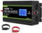 NOVOPAL 1000W Kfz Wechselrichter Spannungswandler 12v 230v Reiner Sinus mit LCD-Display und USB-Anschluss + 2AC Steckdosen mit USB-Ausgang und 5m-Fernbedienung