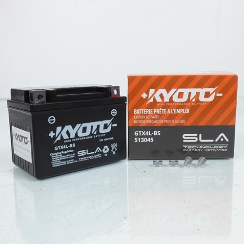 Batterie SLA Kyoto compatible avec Moto Suzuki 650 DR R 1992 à 1996 YTX4L-BS SLA / 12V 3Ah