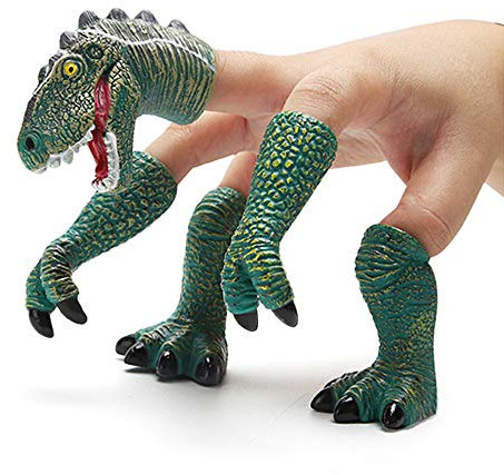 Yolococa Dinosaurier Fingerpuppe T-rex Puppen Dinosaurier Spielzeug Tier Handpuppen für Kinder