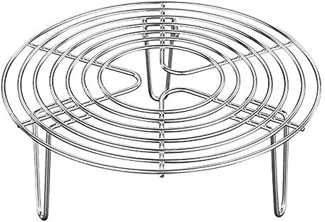 Soporte de Rejilla para Vapor, Rejilla Redonda para Cocinar al Vapor, Rejilla de Acero Inoxidable para Cocinar al Vapor, Estante Inoxidable Vapor, para Hornear, Cocinar, Asar (Plateado)