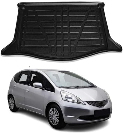 Kofferraumwanne Laderaumwanne für Honda Jazz 2009-2014 Gummi TPE Schwarz