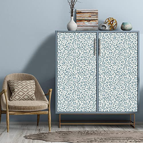 Cenefas Adhesivas Cocina Azulejos Elegante Estampado De Leopardo Azul Vinilos Ba?o Azulejos Vinilos Pared Cocina Baño Cocina Azulejos Decorativos Adhesivos DIY Mueble3P,40cm x 250cm