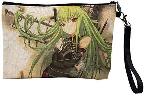 Federmäppchen / Make-up-Tasche mit Manga-Motiv, Leinen, Ref. 95