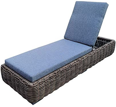 Ploß Sonnenliege Kubus Polyrattan Natur-Braun