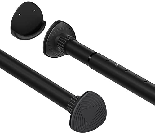 Homease Tringle à rideau de douche sans perçage - Extensible - Antirouille - Pour salle de bain, balcon, buanderie - 311-361 cm - Noir