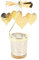 URFEDA Liebe Herz Teelicht Karussell Windlicht Glas Teelichthalter Gold Teelichtglas Rotierender Kerzenhalter Eisen Metall Kerzenständer für Valentinstag Deko Hochzeit Dekoration Wohnzimmer Tischdeko