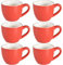 homEdge Mini Procelain Espresso Cup, 3 Ounces / 90 ml Tiny Coffee Mugs Demitasse for Espresso, Tea- Red