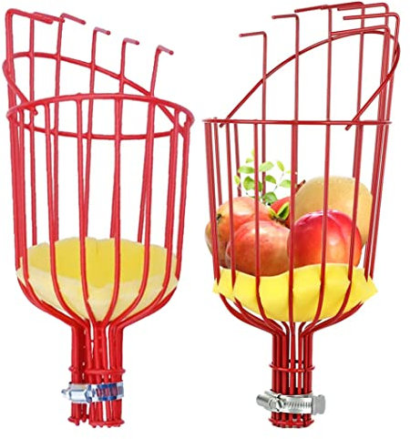 SunaOmni Obstpflücker Werkzeug Obstpflücker Korb Apfelernter Obstgarten Greifer Kralle Obst Erntemaschine Werkzeug Obstgreifer Obstpflücker Korb für Birne Pfirsich 2 Stück