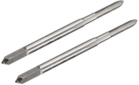 QUARKZMAN M2 Métrique Filetage Fraisage Tarauds x 2PCS H2 Droit Cannelures Machine Taraud pour Filetage Réparation, [Acier à grande vitesse, Sans revêtement]