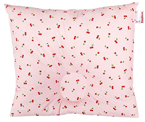 Babydorm Präventivkissen EasyDorm Babykopfkissen Kinderkopfkissen Babykissen (Größe I, Cherry)