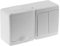 1 prise Schuko en saillie avec double interrupteur - Blanc - IP44 - 16 A/250 V - Pour pièces humides - Montage en saillie - Blanc