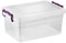 Generic Rectangular Plastic Clip-on Lid Stackable 30L Food Storage Box UK (3E+1L, 49cm x 22cm x 34cm)