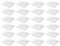 AC - Pack de 24 Bandejas con blonda Rectangular - Especial para Fiestas o Celebraciones - Material reciclable - 25 x 34 cm - Color Blanco