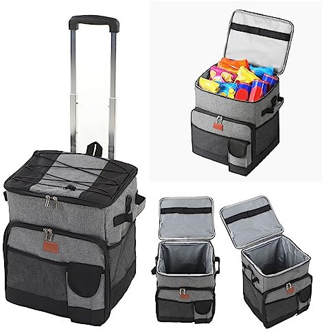 banapoy Nevera con Ruedas,35L Tela Oxford Impermeable Mochila Nevera Aislante para Playa Camping Patio Viajes Barbacoa Al Aire Libre,Bolsa Nevera Portátil Blanda con Asa,Trolley Box,banapoyar2fbxydi6