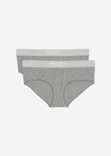 Marc O´Polo Women's Iconic Rib 2-Pack Panty Hipster Panties, Grey, Extra Large