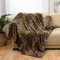BNuitland Fleece-Flanell-Überwurf mit Leopardenmuster, 127 x 101,6 cm, mit Aufbewahrungstasche, 300 g/m², doppelseitig, leicht, für Bett, Sofa, Reisen, superweiche, flauschige Decke mit