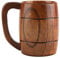 Lybunair Chope à bière classique en bois avec poignée, tasse de grande capacité pour café et thé
