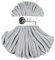 Flechtkordel Jumbo - 9mm - Baumwollkordel Baumwollgarn Garn Kordel Makramee Schnur Kordelband Natur Baumwolle DIY-Basteln 30m - Light Grey