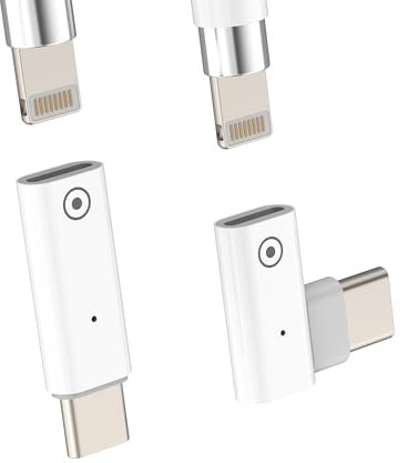 For Apple Pencil 1st Generation Lightning Adapter Female to USB C Male (2 Pack) for iPad Pro Pen Connector Generation Pencil Replacement Charger Charging Type C for iPhone MFI Certified