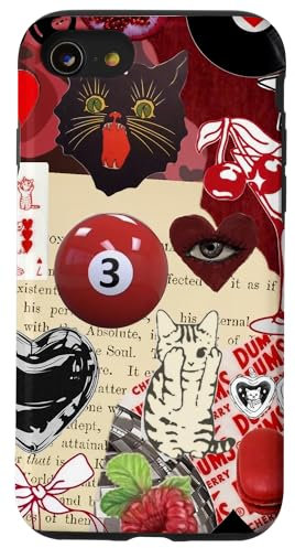 Retro Pop Art Collage Vintage Lucky Girl Y2K Aesthetic Case for iPhone SE (2020) / 7 / 8