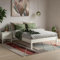 ESTADESIGN Massivholzbett 140x200 cm aus Birke, skandinavisches Design, Doppelbett mit Kopfteil, stabil und geräuschfrei, Farbe Elfenbein, Lieferung ohne Lattenrost – freie Wahl für Ihren Komfort