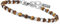 Unique Gems Edelsteinarmband echter Tigerauge Ø 4mm Stainless Steel Damen & Herren Naturstein Armband 16cm bis 20cm Juweliers- Qualität
