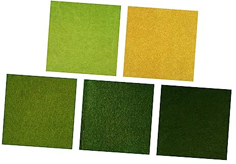 VILLCASE 5-teiliges Landschaftsrasenpapier Kunstrasen Für Mini-gärten Einfach Zu Installierendes Dekoratives Gras