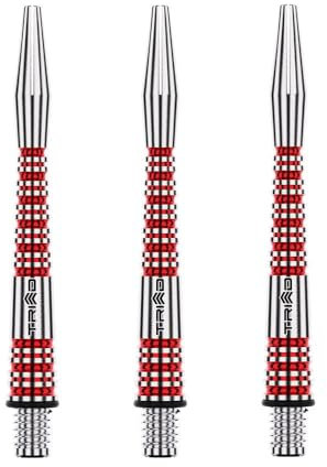 WINMAU Dart Shaft - Triad RX Aluminium Dart Stems - 1 Set pro Packung (insgesamt 3 Dart-Schäfte) - Professionelles Dartzubehör - Rot Medium Schäfte