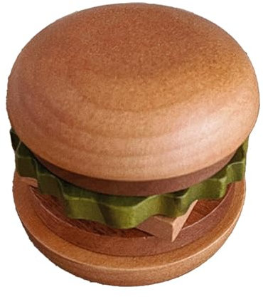 Hamburger Holzuntersetzer Für Getränke | 6 Stück Lustiger Magnet-Burger-Untersetzer | Niedlicher Hamburger Getränkeuntersetzer | Kreative Hamburger-förmige Tassenuntersetzer-Tischdekoration