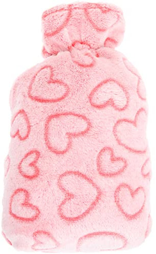 NOLITOY Wärmflaschenbezug Aus Flusen Für Schnelles Erwärmen Und Temperaturhaltung Schützt Wärmflasche Und Hält Warm Tragbar Und Leicht Für Unterwegs