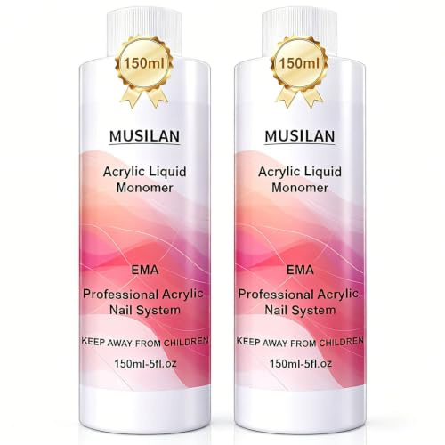 MUSILAN Acrylic Monomer for Nails 300 ml Professional Acrylic Monomer for Nails Compatible with Acrylic Powder Systems Kit for Beginners Extension Drying