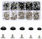 40-200 remaches de cuero de 6 mm a 10 mm, remaches de metal de doble tapa para pulseras, collares, joyería, accesorios de manualidades