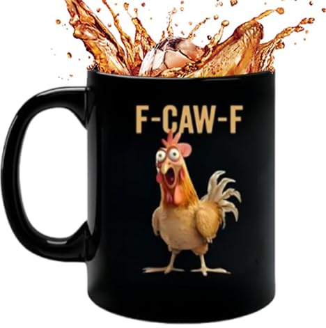 Tasse Henne - Tiermotiv Keramik mit ergonomischem Griff | Teetasse Hahn | für Mama Küche Frühstück Morgen Tierliebhaber