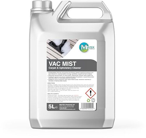 Carpet Shampoo and Upholstery Cleaning Solution – 4 in 1 Concentrate – Pet Carpet Cleaner with Odour Removal Suitable for all Machines 5L