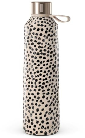 BURGA 800 ml Wasserflasche – Isolierte Edelstahlflasche, hält Getränke 24 Stunden heiß & kalt, auslaufsicher, BPA-frei, passt in Becherhalter, wiederverwendbare Wasserflasche