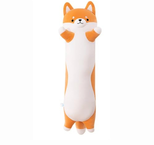 LOVIVER Kuscheltier Kissen Hund Plüschkissen Rückenkissen Seitenschläferkissen mit Hochwertiger Füllung Und Ergonomischer Form für Kinderzimmer Pausenraum, 130 cm