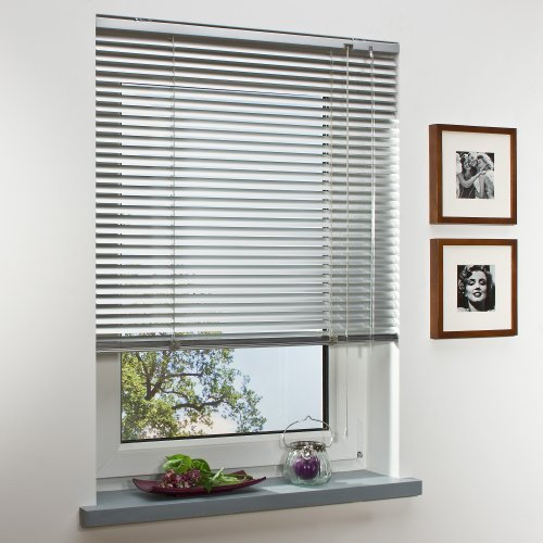Cocoon Aluminium-Jalousie Jalousette Fensterjalousie Alu | 140 x 175 cm | Silber