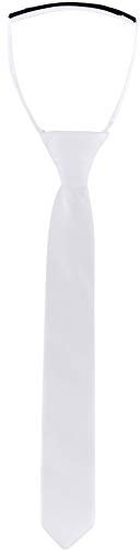 Ladeheid Kinder Jungen Krawatte KJ (31cm x 4cm, Weiß)